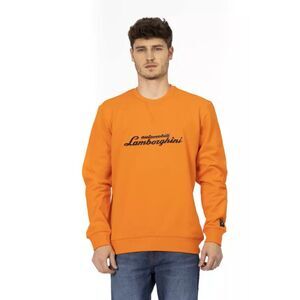 Automobili Lamborghini Orange Cotton Men's Men's Sweater